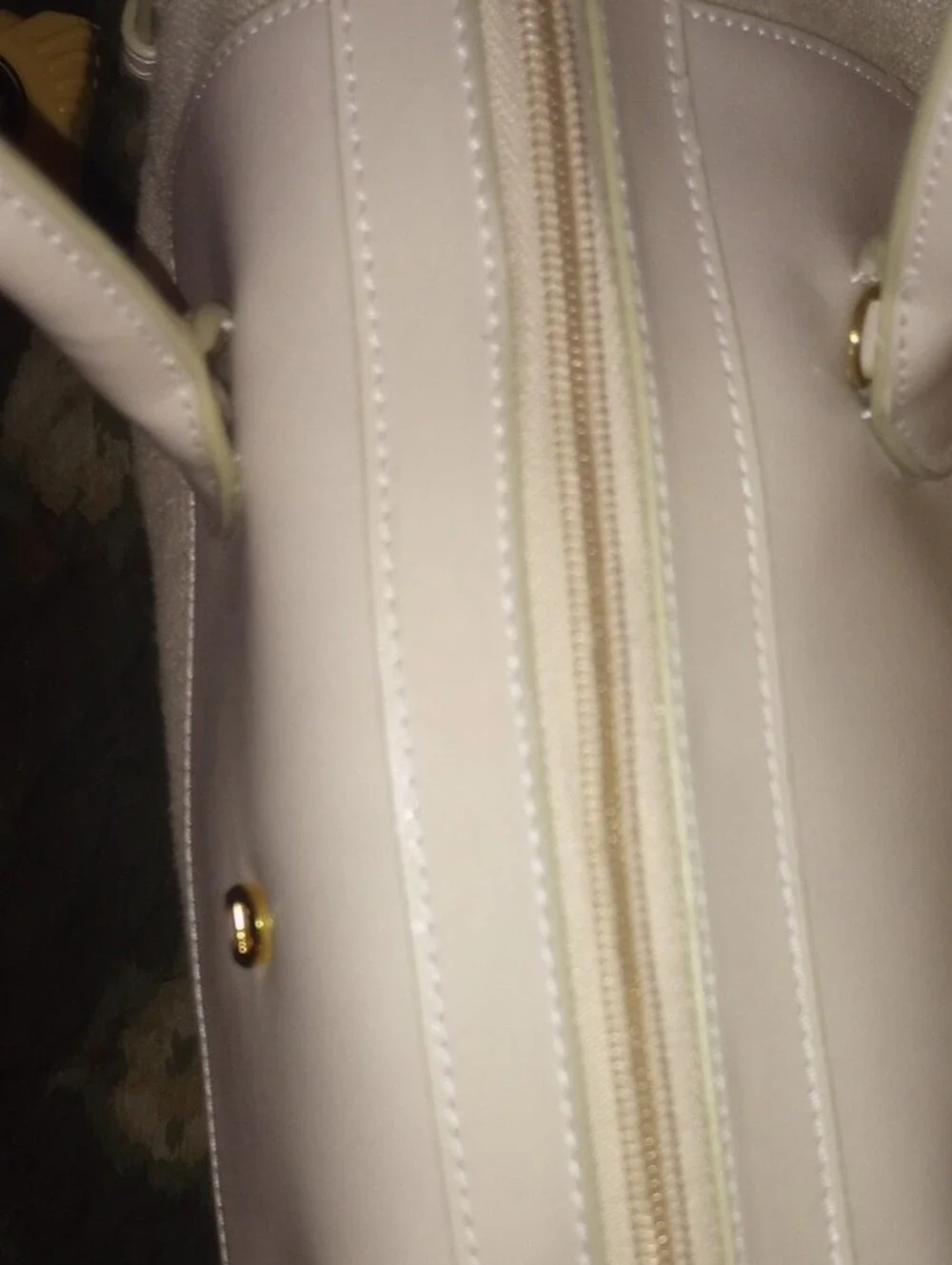 Vintage Etienne Aigner Cream Canvas Tote With Shoulder Strap. Like New Cond.